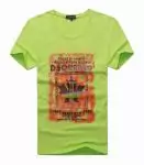 dsquared2 t-shirt hommes pas cher populaire nouvelle slim stretch 6757 vert